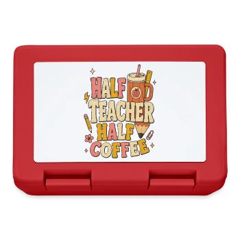 Half Teacher Half Coffee - Lunchbox - red - Front