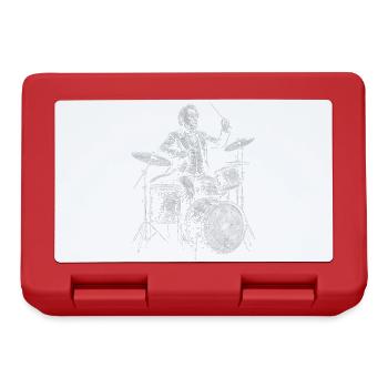 James Buchanan  Vintage Schlagzeuger - Brotdose - Rot - Vorne
