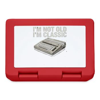Nicht alt, ich bin ein klassischer Retro-Computer - Brotdose - Rot - Vorne