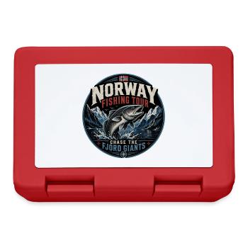 Norwegen Angeln - Brotdose - Rot - Vorne