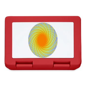 Spiral of orange in lavender - Lunchbox - red - Front