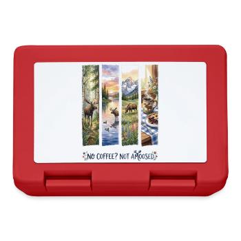 No Coffee Not Amoosed Moose - Lunchbox - red - Front