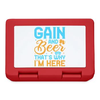Gambling Fan Gain & Beer That's Why I'm Here - Lunchbox - red - Front