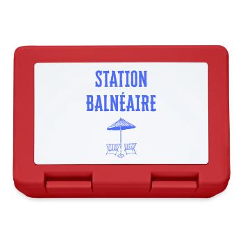 station balnéaire bleue méditerranée - Boîte à goûter - rouge - Devant
