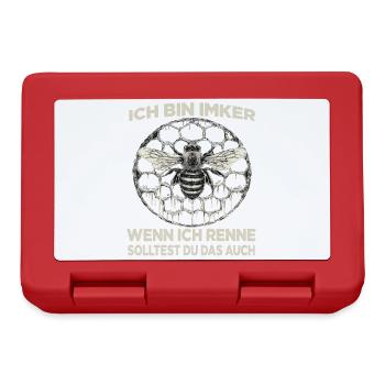 Imker Biene Fan Motiv Bienenzüchter - Brotdose - Rot - Vorne