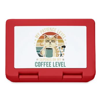 Katzenkaffee Level: Geduld Vom Kaffee - Brotdose - Rot - Vorne