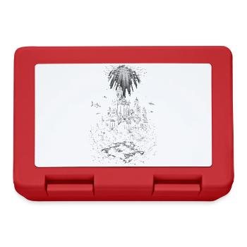 Atlantis versunkener Tempel - Brotdose - Rot - Vorne