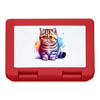 Exotische Kurzhaarkatze Geschenk - Brotdose - Rot - Vorne