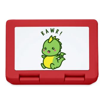 RAWR, cute dinosaur, gift idea and t-shirt - Lunchbox - red - Front