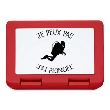 Je Peux Pas J'ai Plongée - Boîte à goûter - rouge - Devant