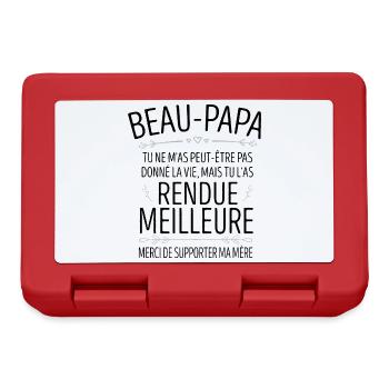 Beau Papa Bonus Père Rendu La Vie Meilleure - Boîte à goûter - rouge - Devant