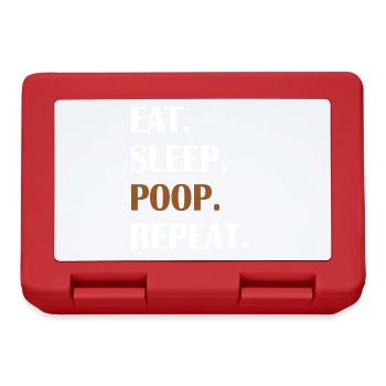 Eat Sleep Poop Repeat - Boîte à goûter - rouge - Devant