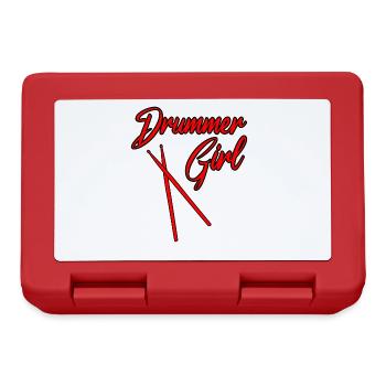 Drummer Girl - Brotdose - Rot - Vorne