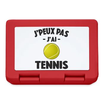 Je Peux Pas J'ai Tennis Idée Joueur Cadeau Drôle - Boîte à goûter - rouge - Devant