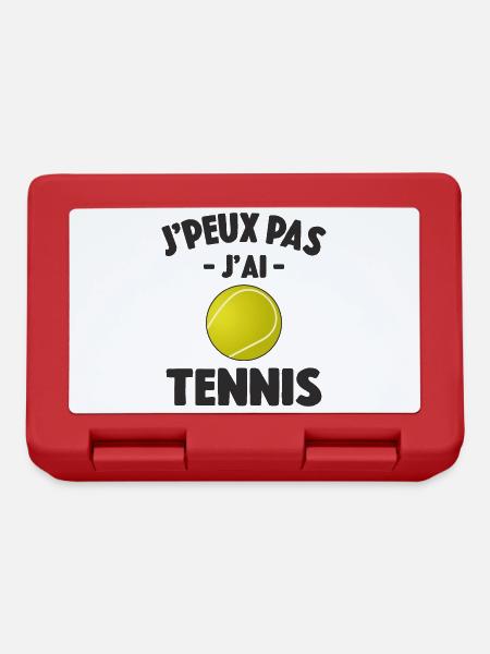 Je Peux Pas J'ai Tennis Idée Joueur Cadeau Drôle - Boîte à goûter - rouge