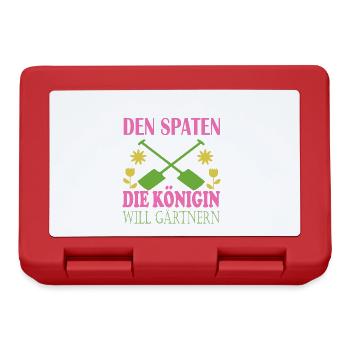 Reicht mir den Spaten Königin Gärtnern - Brotdose - Rot - Vorne