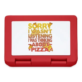 Didn't listen thinking about pizza - Lunchbox - red - Front