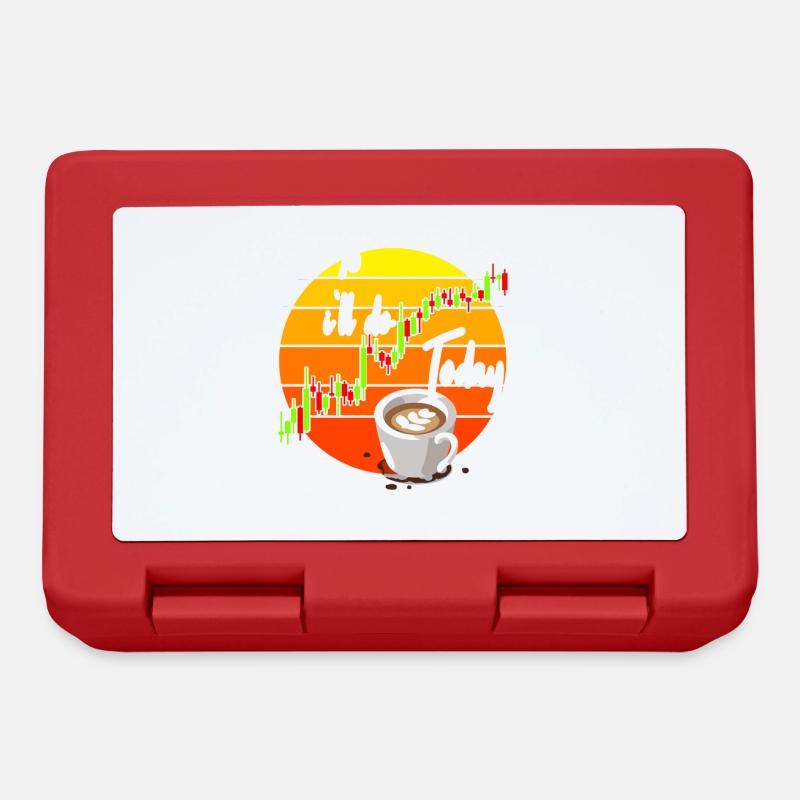 Kaffee und Trading - Brotdose - Rot