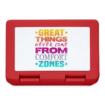 Great Things never Come From Comfort Zones - Lunchbox - red - Front