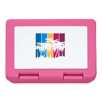 Vintage Santa Monica California Palmen - Brotdose - Pink - Vorne