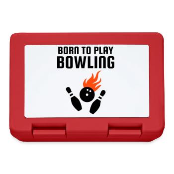 Born to play bowling (Bowlingkugel mit Flammen) - Brotdose - Rot - Vorne