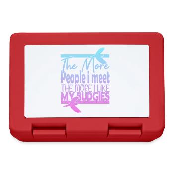 The More People i Meet The More i Like My Budgies - Lunchbox - red - Front