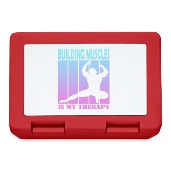 Building Muscles is My Therapy - Lunchbox - red - Front