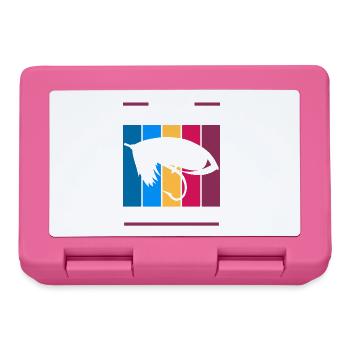North Platte River Wyoming Fly Fishing - Lunchbox - pink - Front
