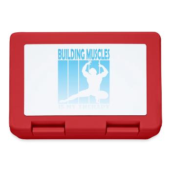 Building Muscles is My Therapy - Lunchbox - red - Front