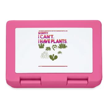 Désolé je ne peux pas avoir des plantes - Boîte à goûter - rose - Devant