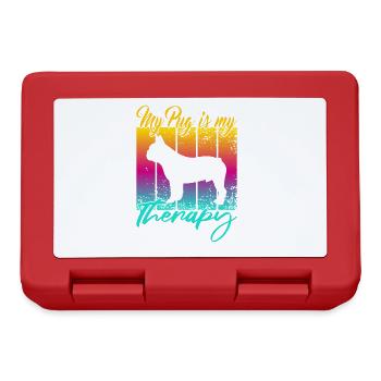 My Pug is my therapy - Lunchbox - red - Front