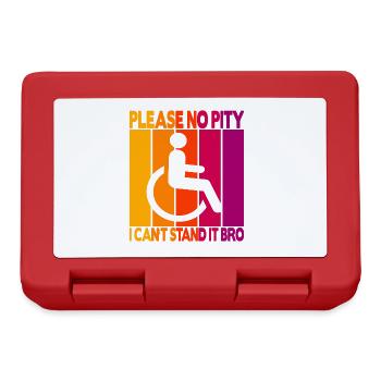 Vintage Wheelchair User Wheelchair - Lunchbox - red - Front