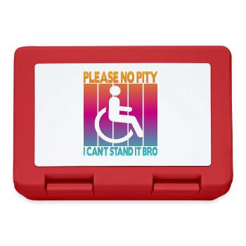 Vintage Wheelchair User Wheelchair - Lunchbox - red - Front