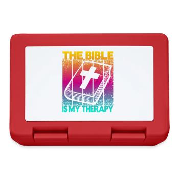 La Bible est ma thérapie - Boîte à goûter - rouge - Devant