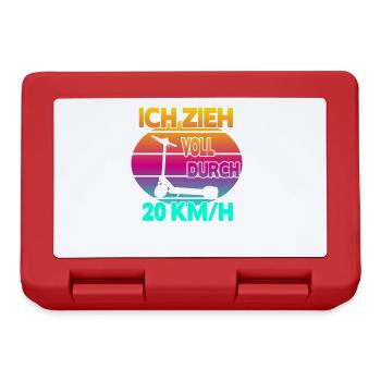 Ich zieh voll durch 20 km/h EScooter - Brotdose - Rot - Vorne
