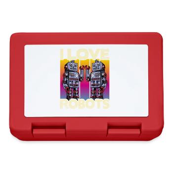 I love Robots - Lunchbox - red - Front
