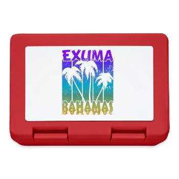 Vintage Exuma Bahamas Sonnenuntergang - Brotdose - Rot - Vorne