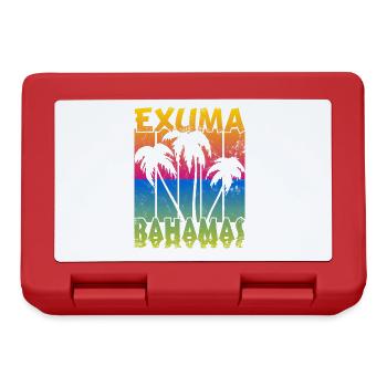 Vintage Exuma Bahamas Sonnenuntergang - Brotdose - Rot - Vorne