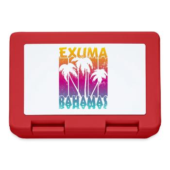 Vintage Exuma Bahamas Sonnenuntergang - Brotdose - Rot - Vorne
