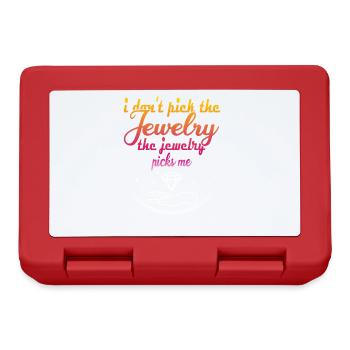 i don't pick the jewelry - Lunchbox - red - Front