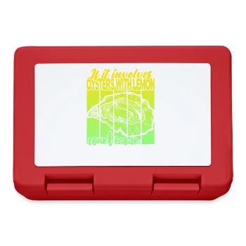 Oysters with lemon - Lunchbox - red - Front
