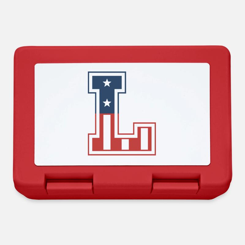 Buchstabe L USA - Brotdose - Rot