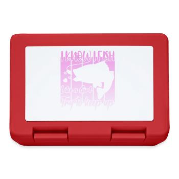 Je sais que je pêche comme une fille - Boîte à goûter - rouge - Devant