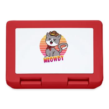 Meowdy Cowboy Cat - Lunchbox - red - Front