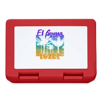 Vintage El Gouna Egypt Sonnenuntergang - Brotdose - Rot - Vorne