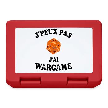 Humour Jeux De Rôle J'Peux Pas J'ai Wargame - Boîte à goûter - rouge - Devant