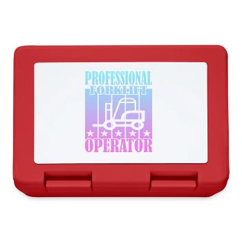 Professional Forklift Operator - Lunchbox - red - Front