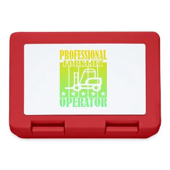 Professional Forklift Operator - Lunchbox - red - Front
