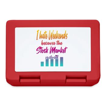 Stock Market is Closed - Lunchbox - red - Front