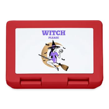 WITCH PLEASE Design für *Halloween* - Brotdose - Rot - Vorne